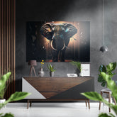 Elephant Brushed Aluminum Dibond Wall Art.
